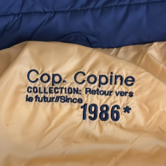 COP. COPINE Long Black Coat Asymmetrical Zipper Sz 40‎ M L Turbo Doudoune Down - Picture 7 of 11